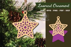 Star Laser Cut Ornament SVG Product Image 1