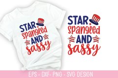 Star spangled and sassy SVG - 4th of July SVG Design Product Image 1