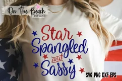 Star Spangled And Sassy SVG Red White Blue SVG PNG Cutting