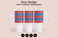 star stripe 40oz quencher tumbler sublimation full wrap high resolution transparant background