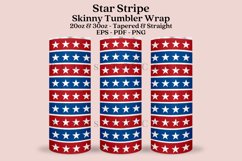 star stripe skinny tumbler sublimation wrap with high resolution 300 DPI and transparant background perfect for 20oz and 30oz skinny tumbler