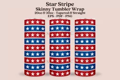 star stripe skinny tumbler sublimation wrap with high resolution 300 DPI and transparant background perfect for 20oz and 30oz skinny tumbler