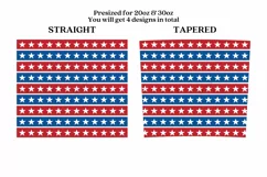 star stripe skinny tumbler sublimation wrap with high resolution 300 DPI and transparant background perfect for 20oz and 30oz skinny tumbler