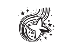 Star wave creative clipart element illustration Product Image 1