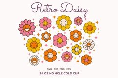 Happy Face Starbucks Wrap, Daisy Cold Cup 24 oz No Hole SVG Product Image 2