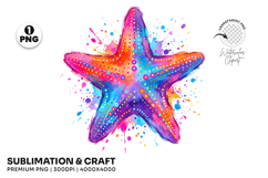 starfish png, beach clipart, ocean clipart, watercolor starfish, summer png, coastal design, sea life png, marine clipart, beach sublimation, tropical design