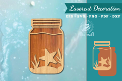 Starfish in Glass Lasercut Decoration SVG Product Image 1