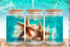 Ocean can glass wrap, sea libbey can glass design Product Image 1