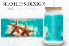 Ocean can glass wrap, sea libbey can glass design Product Image 2