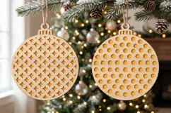 Starry Christmas Bauble SVG Laser Cut File For Crafters Product Image 2