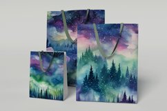 starry night, colorful sky digital papers, digital paper, nature digital papers, woods, forest, set,