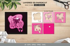 3D Shadow Box Forest Fairy Under Starry Sky Layered Papercut Product Image 1