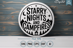 Camping Round Sign SVG Bundle | Camping Sign | Adventure SVG Product Image 5