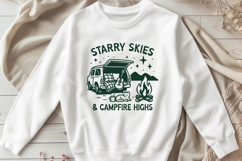 Starry Skies and Campfire Highs SVG PNG Van Life Camping Product Image 2
