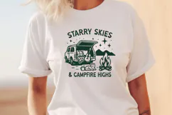 Starry Skies and Campfire Highs SVG PNG Van Life Camping Product Image 3