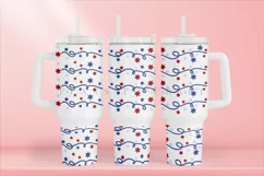 stars 4th of july 40oz quencher tumbler sublimation full wrap SVG high resolution transparent background