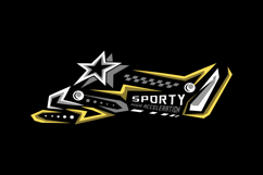 Stars abstract sports wrap decal sticker element template Product Image 2