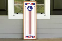Stars and Stripes Porch Sign SVG, American Flag SVG Product Image 2