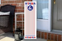 Stars and Stripes Porch Sign SVG, American Flag SVG Product Image 3