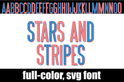 Stars and Stripes Color Font Product Image 1