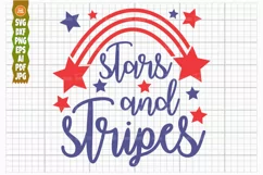 Stars and Stripes | SVG PNG DXF EPS AI | 4th July Shirt Svg Product Image 1