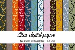 digital papers with star pattern