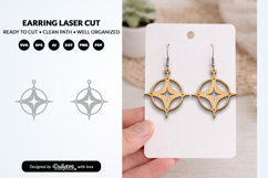 Stars Earrings SVG - Celestial Jewelry Laser Cut Product Image 2