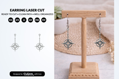 Stars Earrings SVG - Celestial Jewelry Laser Cut Product Image 2