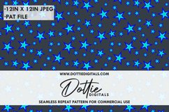 Stars Repeat Seamless Pattern - Digital Paper, JPG, PAT File Product Image 1