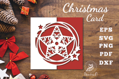 Stars Papercut Card SVG Product Image 1