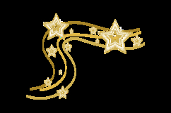 Stars pattern decorative element with lines wave clipart Product Image 2