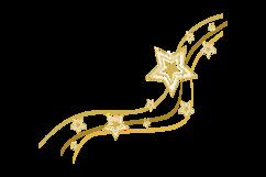 Stars pattern decorative element with lines wave vector Product Image 2