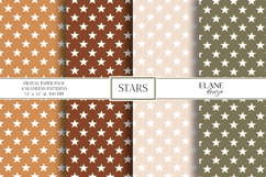 Stars Seamless Digital Paper on Earth Tones Background Product Image 1