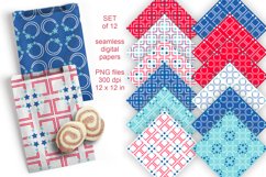 Stars Squares n Circles Seamless Patterned Papers Set of 12 