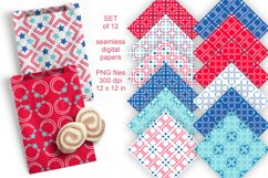 Stars Squares n Circles Seamless Patterned Papers Set of 12  