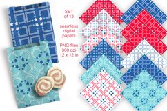 Stars Squares n Circles Seamless Patterned Papers Set of 12 