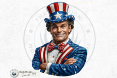 4th of July Characters PNG, Patriotic Americana Portraits Product Image 11