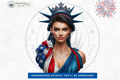 4th of July Characters PNG, Patriotic Americana Portraits Product Image 6