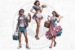 4th of July Characters PNG, Patriotic Americana Portraits Product Image 8