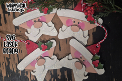 Star Santa Ornament Laser SVG Product Image 1