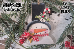 Star Scarf Snowman Ornament Laser SVG Product Image 1