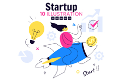 10 Business Startup Vector Illustration Product Image 1