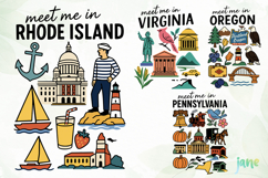 State Cityscape Hand Drawn SVG Product Image 1