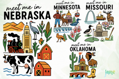 State Cityscape Hand Drawn SVG Product Image 1