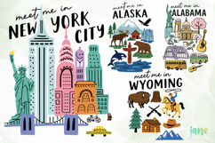 State Cityscape Hand Drawn SVG Product Image 1