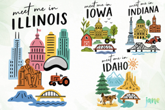 State Cityscape Hand Drawn SVG Product Image 1