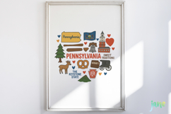 State Doodle Sublimation Clipart Product Image 2
