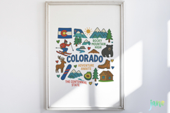 State Doodle Sublimation Clipart Product Image 2