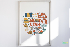 State Doodle Sublimation Clipart Product Image 2