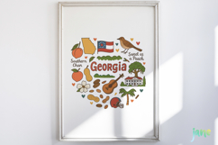 State Doodle Sublimation Clipart Product Image 2